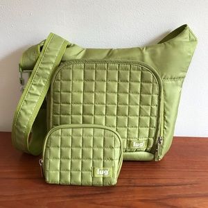 Lug | Set of 2 | “Sidecar” Quilted Crossbody Bag + Small Matching Pouch